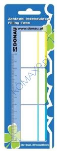 Zakładka indeksująca 37x50mm biała Donau 3x10kart