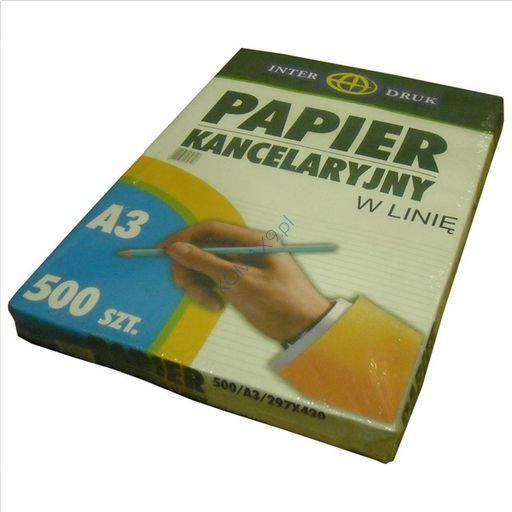 Papier kancelaryjny A-3 linia 500ark.