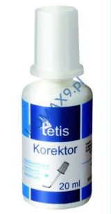 Korektor w płynie Tetis pędzelek 20ml 