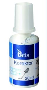 Korektor w płynie Tetis pędzelek 20ml 