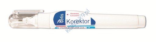 Korektor w piórze z metalową końcówką Tetis BK001