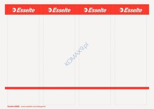 Etykiety do segregatora Esselte białe samoprzylepne 10 arkuszy