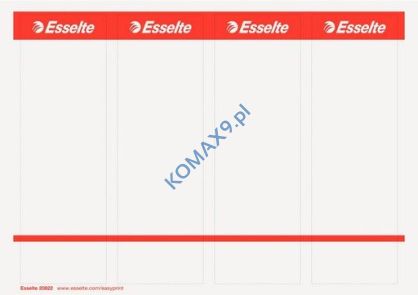 Etykiety do segregatora Esselte białe samoprzylepne 10 arkuszy