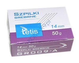 Szpilki 14mm Tetis srebrne, 50g