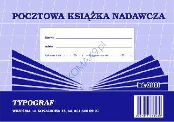 Druk Księga pocztowa-nadawcza A5 s T0119 