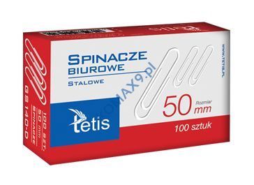 Spinacz okrągły 50mm Tetis GS140-D 100szt