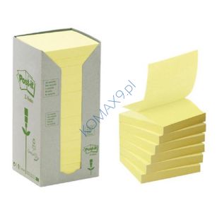 Karteczki samoprzylepne 76x76mm 3M Post-it R330 -1T Z-Notes, żółte 16x100 kartek, ekologiczne