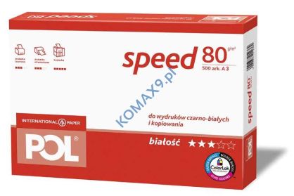 Papier ksero A3  80g Polspeed białość 153 CIE