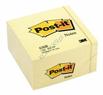 Karteczki samorzylepne Post-it 636B 76x76mm 450 kartek żółtych