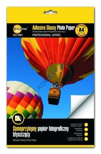 Papier fotograficzny A4 130g błyszczący samoprzylepny YellowOne 4PAG130