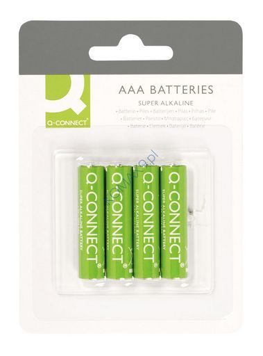 Baterie alkaliczne AAA Q-Connect 1,5V LR03, 4szt.