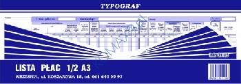 Druk Lista płac 1/2 A3 T01115 