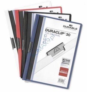 Skoroszyt zaciskowy Durable A4 Duraclip, do 30 kartek