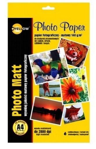 Papier fotograficzny A4 140g matowy YellowOne 4M140