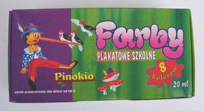 Farby plakatowe 8 kolorów El-Łuk 20ml