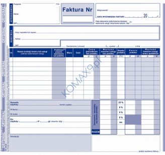 Druk Faktura VAT netto (pełna) 2/3 A4 102-2 MiP