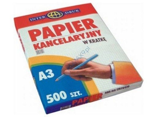 Papier kancelaryjny A-3 kratka 500ark.