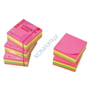 Bloczek samoprzylepny 75x75mm Esselte Contacta kolor neon mix. 320 kartek