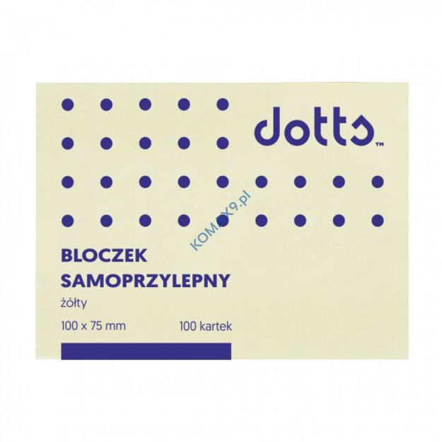 Karteczki samoprzylepne 100x75mm Dotts żółte 100 kartek