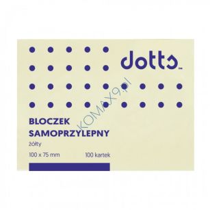 Karteczki samoprzylepne 100x75mm Dotts żółte 100 kartek