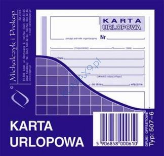 Druk Karta Urlopowa 2/3 A6 507-6 MiP