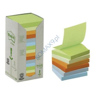 Karteczki samoprzylepne 76x76mm 3M Post-it R330 -1RPT Z-Notes, pastelowe, 16x100 kartek, ekologiczne