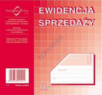 Druk Ewidencja Sprzedaży A5 K4 MiP