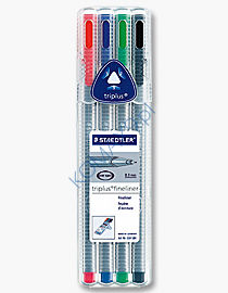 Cienkopis Staedtler Fineliner kpl=4szt.