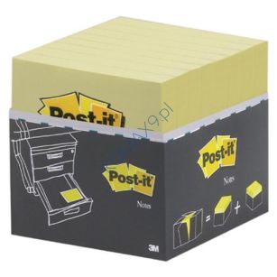 Karteczki samoprzylepne 76x76mm 3M Post-it 654Y-16 VP, żółte 16x100 kartek 