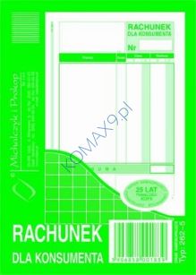 Druk Rachunek dla konsumenta A6 262-5 MiP