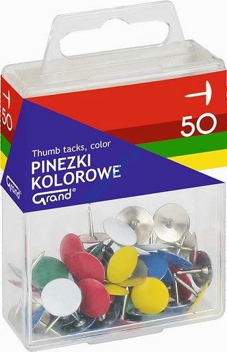 Pinezki kolorowe Grand op=50szt.