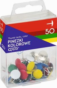 Pinezki kolorowe Grand op=50szt.